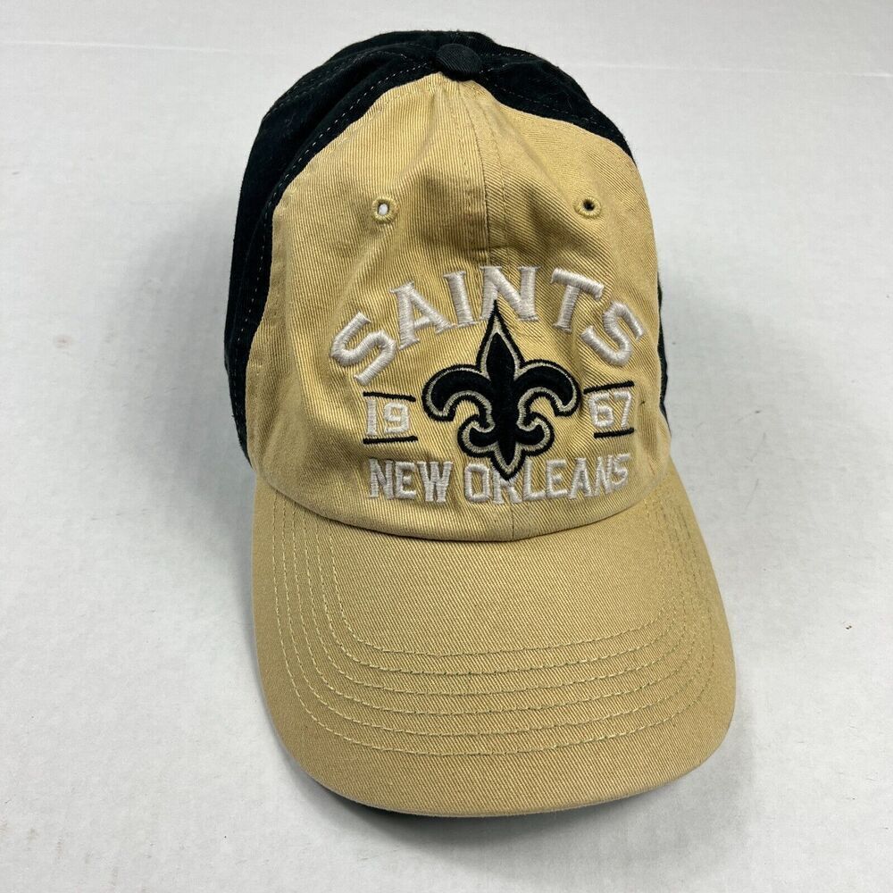 New Orleans Saints 47 Brand Mens Hat Cap Tan Black Adjustable Snap Back One Size